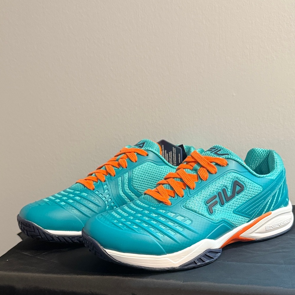 Fila Women’s Vibrant Teal and Orange Sneakers
